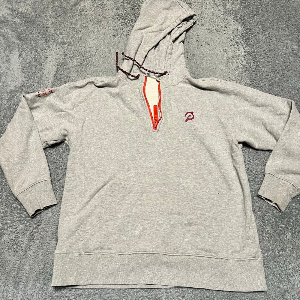 Peloton Hoodie Womens Medium Gray 1/2 Zip TWGF Relaxed Fit Long Sleeve Pullover